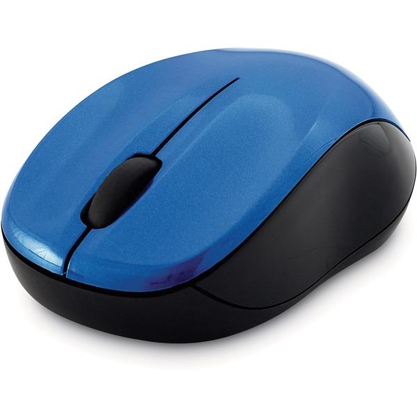 Verbatim Silent Wireless Blue LED Mouse - Blue - Blue LED - Wireless - Radio Frequency - Blue - 1 Pack - USB Type A - Scroll Wheel