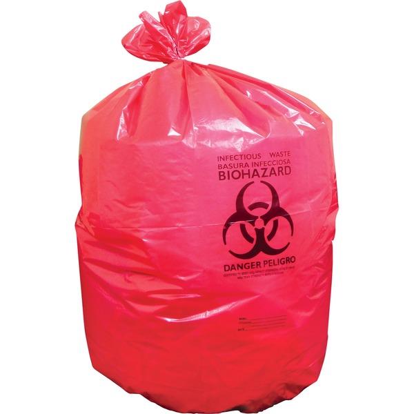 Heritage 1.3 mil Red Biohazard Can Liners - 50