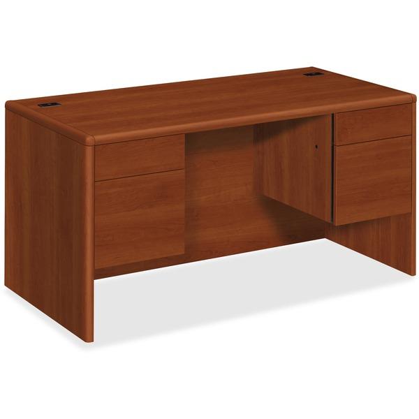 HON 10700 Series Double Pedestal Desk - 4-Drawer - 60