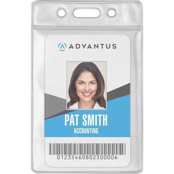Advantus Vinyl ID Badge Holders - Support 2.50