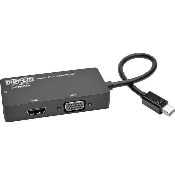 Tripp Lite 6in Mini DisplayPort to VGA / DVI / HDMI Adapter Converter 4Kx 2K 6