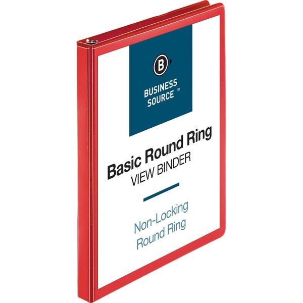 Business Source Round Ring Binder - 1/2