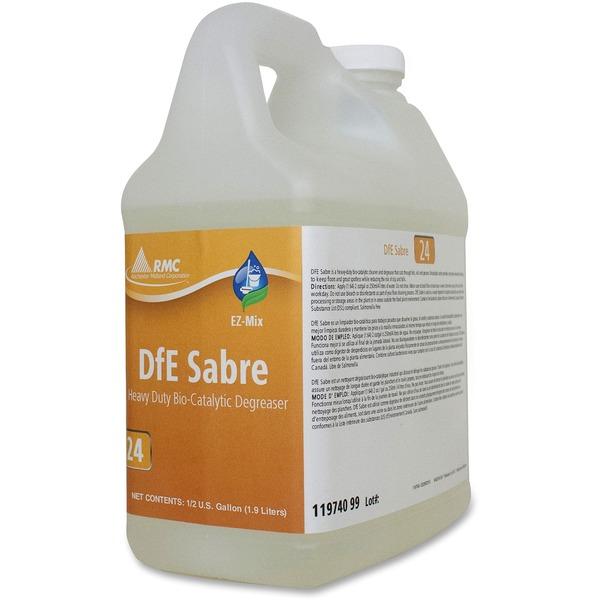 RMC DfE Sabre Bio-catalytic Degreasr - Concentrate Liquid - 64.2 fl oz (2 quart) - 4 / Carton - White