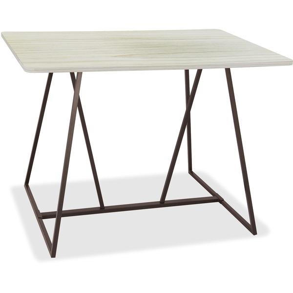 Safco Oasis Standing-Height Teaming Table - High Pressure Laminate (HPL), White Top - 60