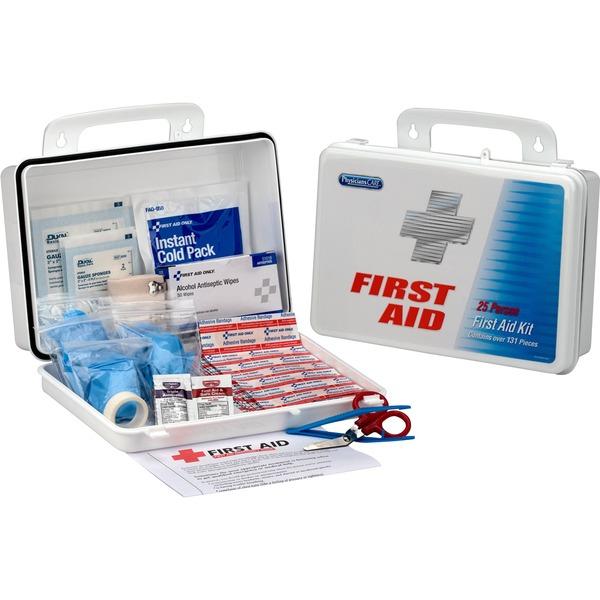 First Aid Only 25 Person Office First Aid Kit, 135 Pieces, Plastic Case - 135 x Piece(s) For 25 x Individual(s) - 10