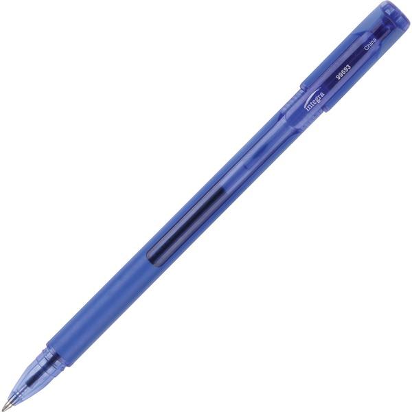 Integra Quick Dry Gel Ink Stick Pen - 0.7 mm Pen Point Size - Blue Gel-based Ink - 12 / Dozen