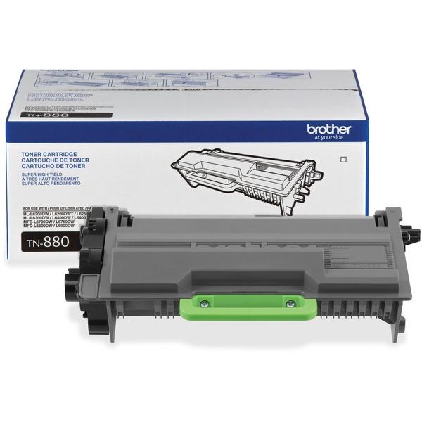 Brother Genuine TN880 Super High Yield Mono Laser Toner Cartridge - Laser - Super High Yield - 12000 Pages - Black - 1 Each