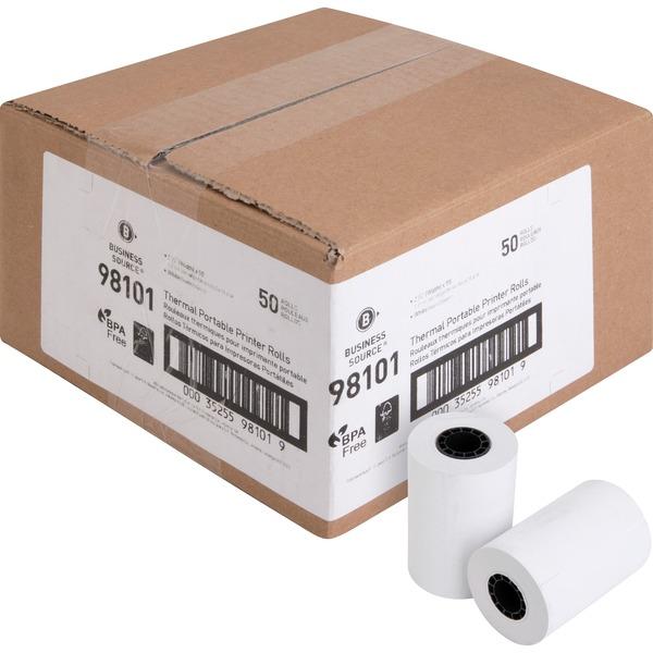 Business Source Recycled+ Receipt Paper - 2 1/4