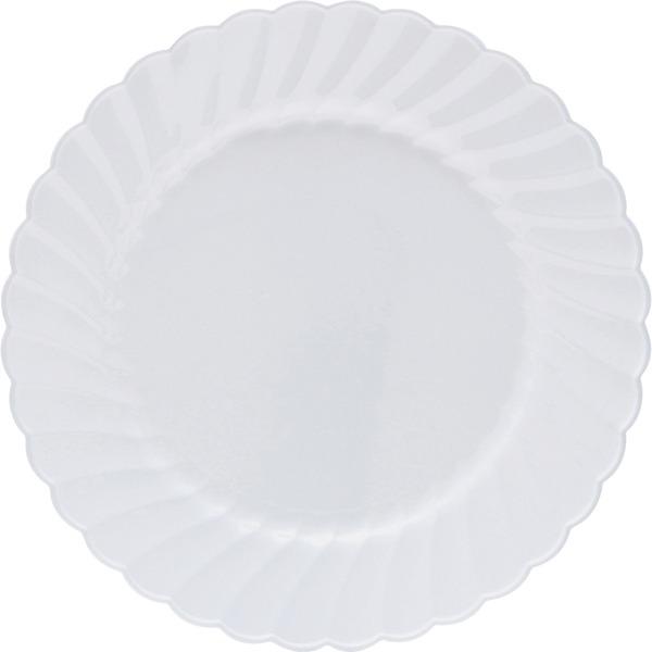 Classicware WNA Comet Heavyweight Plastic White Plates - 6
