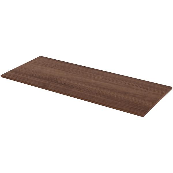 Lorell Utility Table Top - Walnut Rectangle, Laminated Top - 72