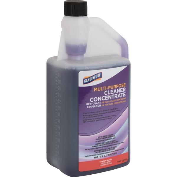 Genuine Joe Lavender Concentrated Multipurpose Cleaner - Concentrate Liquid - 32 fl oz (1 quart) - Lavender ScentBottle - 1 Each - Purple