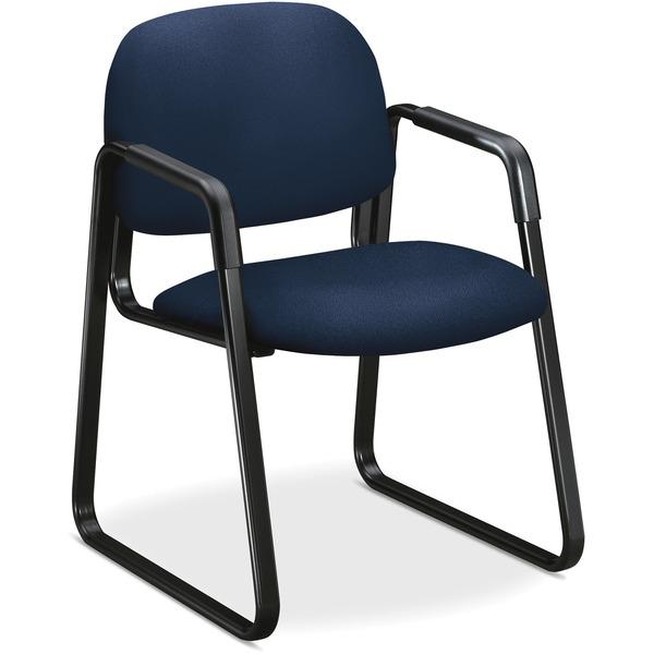 HON Solutions Seating Sled Base Chair - Navy Seat - Navy Back - Black Steel Frame - Sled Base - 20