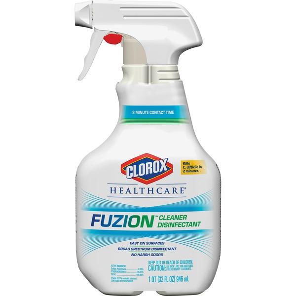 Clorox Healthcare Fuzion Cleaner Disinfectant - Ready-To-Use Spray - 32 fl oz (1 quart) - Bottle - 1 Each - Translucent