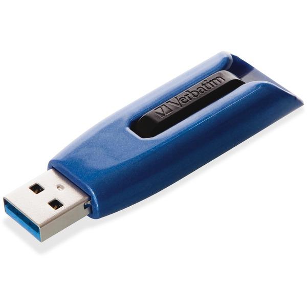 Verbatim 256GB Store 'n' Go V3 MAX USB 3.0 Flash Drive - 256 GBUSB 3.0 - Blue, Black