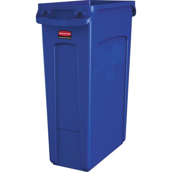 Rubbermaid Commercial Venting Slim Jim Waste Container - 23 gal Capacity - Durable, Vented, Handle - 30