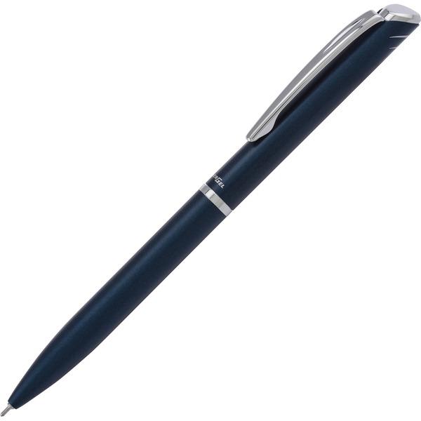 Pentel Style Liquid Gel Pen - 0.7 mm Pen Point Size - Refillable - Retractable - Black Gel-based Ink - Blue Metal Barrel - 1 Each