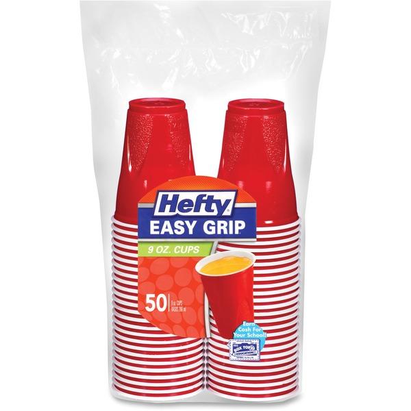 Pactiv Reynolds Easy Grip Disposable Party Cups - 9 fl oz - 600 / Carton - Red - Cold Drink, Party