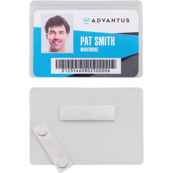 Advantus DIY Magnetic Name Badge Kit - Horizontal - 3.8