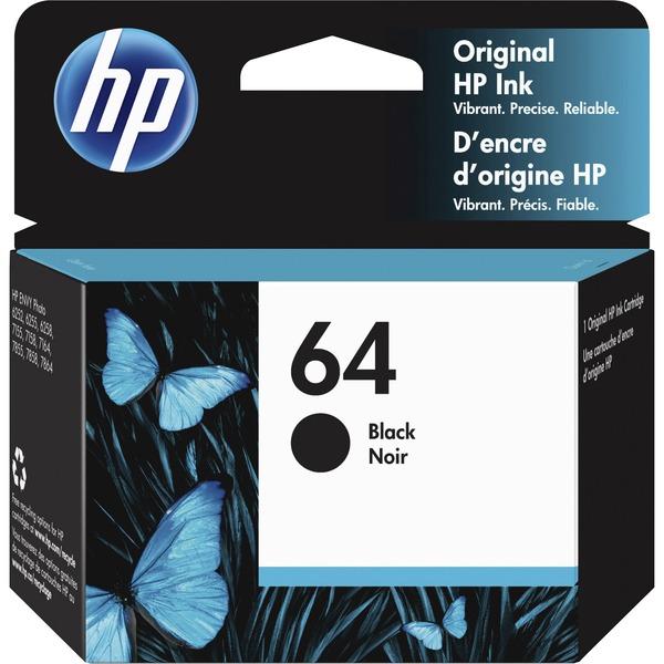HP 64 (N9J90AN) Ink Cartridge - Black - Inkjet - 200 Pages - 1 Each