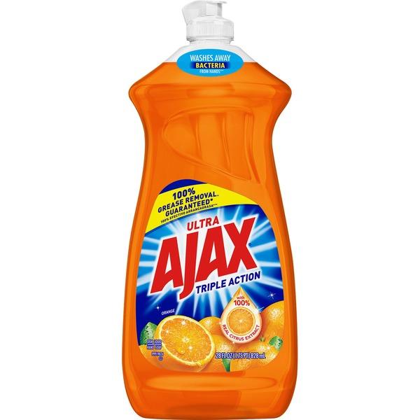 AJAX Ultra Triple Action Liquid Dish Soap - Liquid - 28 fl oz (0.9 quart) - Orange Scent - 1 Each - Orange