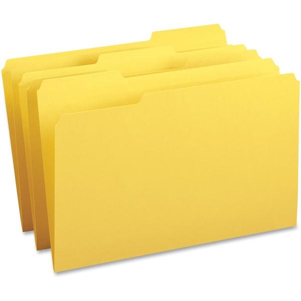 Business Source 1/3-cut Tab Legal Colored File Folders - Legal - 8 1/2