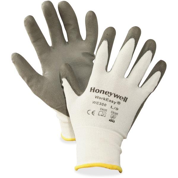 NORTH Workeasy Dyneema Cut Resist Gloves - Polyurethane Coating - Medium Size - High Performance Polyethylene (HPPE) Liner - Gray, Light Gray - Cut Resistant, Flexible, Abrasion Resistant, Lightweight