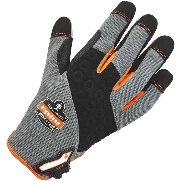 ProFlex 710 Heavy-Duty Utility Gloves - 10 Size Number - X-Large Size - Neoprene Knuckle, Poly - Gray - Heavy Duty, Padded Palm, Reinforced Palm Pad, Reinforced Fingertip, Reinforced Saddle, Hook & Lo