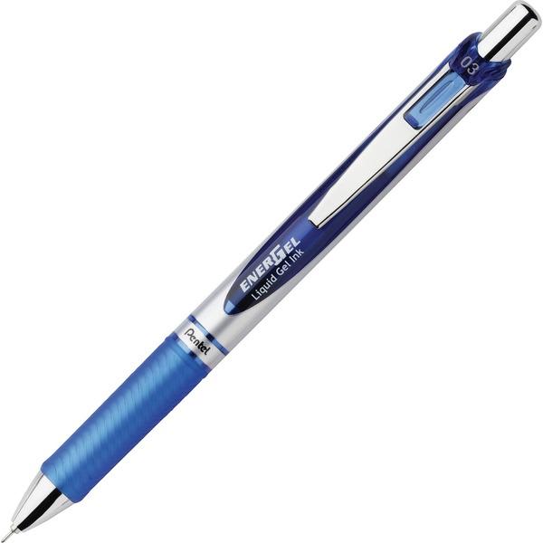 Pentel Deluxe RTX Retractable Pens - 0.3 mm Pen Point Size - Refillable - Retractable - Blue Gel-based Ink - 1 Each