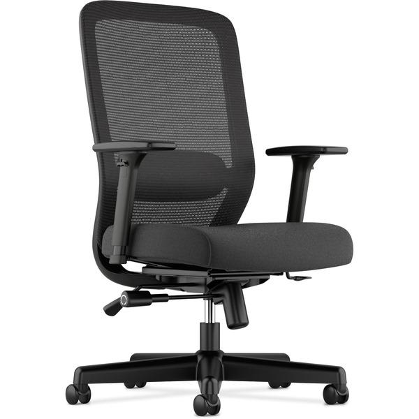HON Exposure Mesh High-Back Task Chair - Black Fabric Seat - 5-star Base - 19