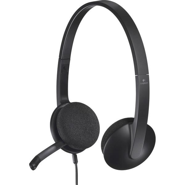 Logitech USB Headset H340 - Stereo - USB - Wired - 20 Hz - 20 kHz - Over-the-head - Binaural - Semi-open - 6 ft Cable - Black