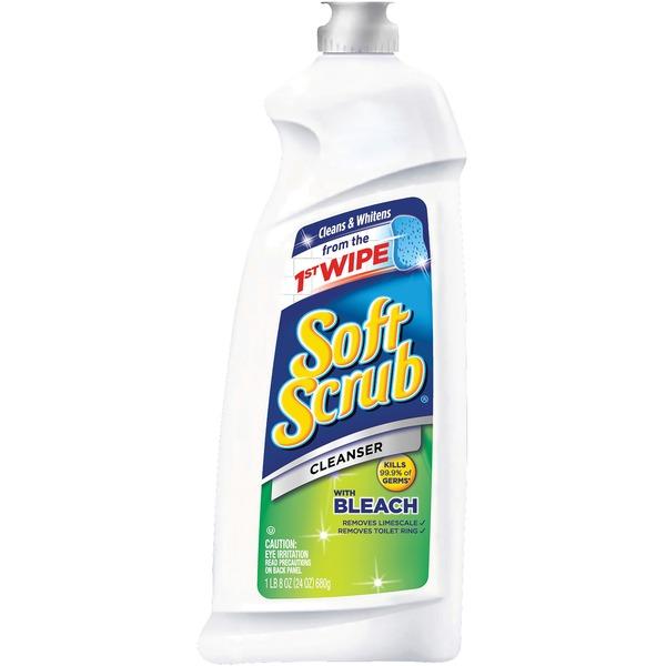 Dial Professional Soft Scrub with Bleach Cleanser - 24 oz (1.50 lb) - Lemon ScentBottle - 9 / Carton - White