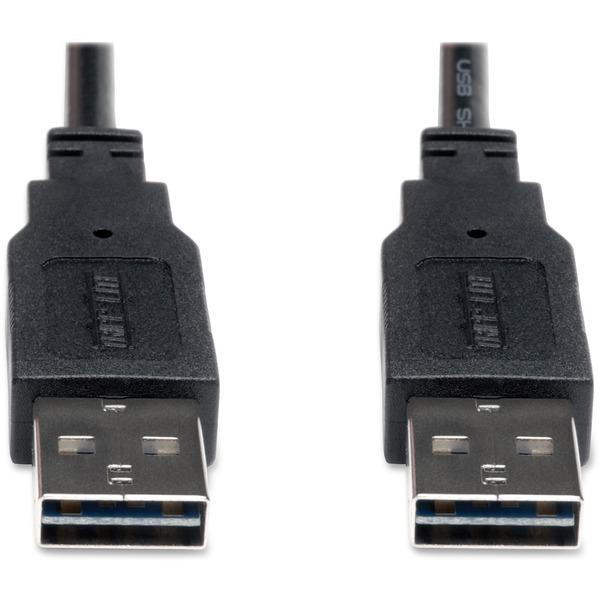 Tripp Lite 10ft USB 2.0 High Speed Reversible Connector Cable Universal M/M - (Reversible A to Reversible A M/M) 10-ft.