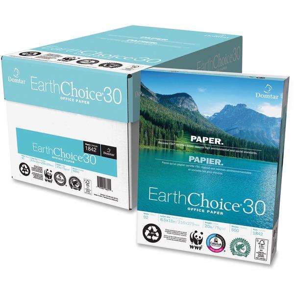 Domtar EarthChoice30 Recycled Office Paper - 88% Opacity - Letter - 8 1/2