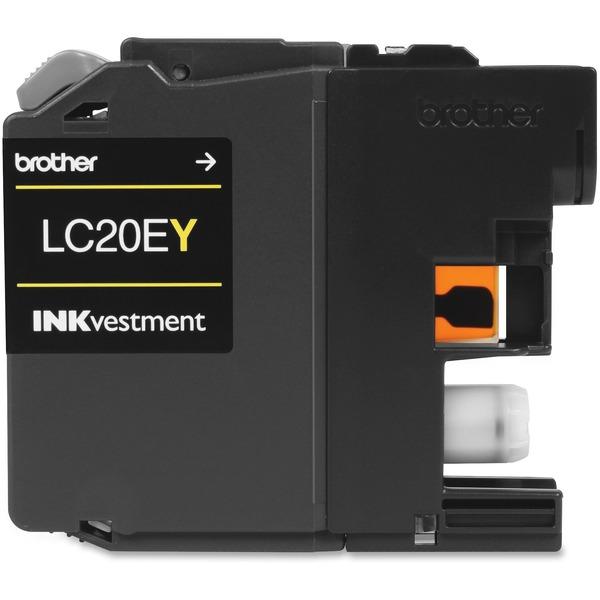 Brother Genuine LC20EY INKvestment Super High Yield Yellow Ink Cartridge - Inkjet - Super High Yield - 1200 Pages - Yellow - 1 Each