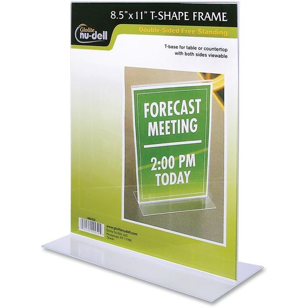 NuDell Double-sided Sign Holder - 1 Each - 8.5