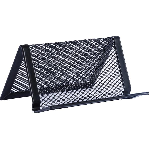 Lorell Black Mesh/Wire Business Card Holder - 1.8
