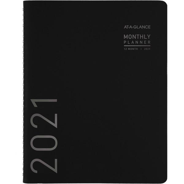 At-A-Glance Contemporary Monthly Planner - Julian Dates - Monthly - 1 Year - January 2021 till December 2021 - 1 Month Double Page Layout - 6 7/8
