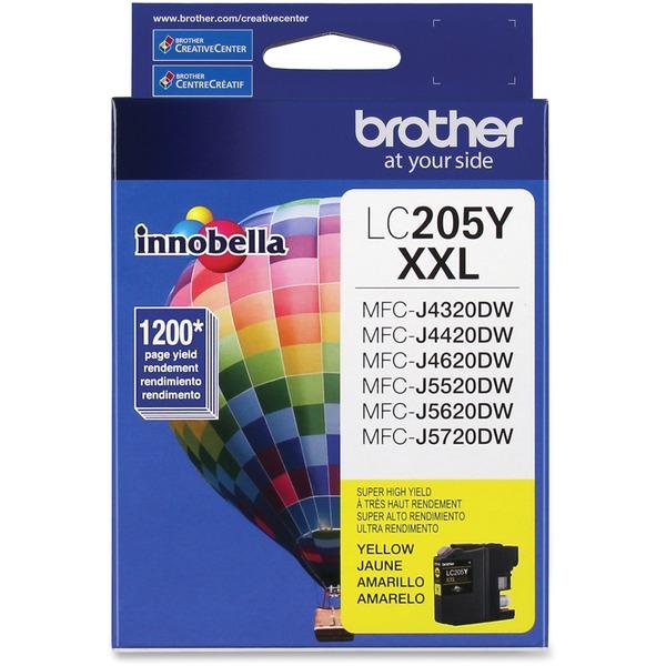 Brother Genuine Innobella LC205Y Super High Yield Yellow Ink Cartridge - Inkjet - Super High Yield - 1200 Pages - Yellow - 1 Each