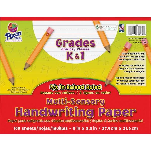  Pacon Grades K - 1 Multi - Sensory Handwriting Tablet - Letter - 11 