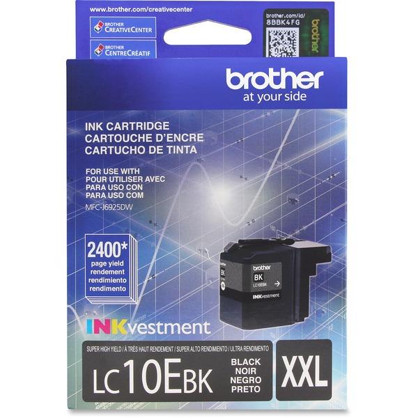 Brother Genuine LC10EBK INKvestment Super High Yield Black Ink Cartridge - Inkjet - Super High Yield - 2400 Pages - Black - 1 Each