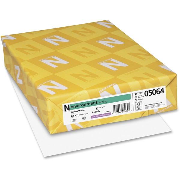 Neenah ENVIRONMENT Laser, Inkjet Print Copy & Multipurpose Paper - 100% Recycled - 92% Opacity - Letter - 8 1/2