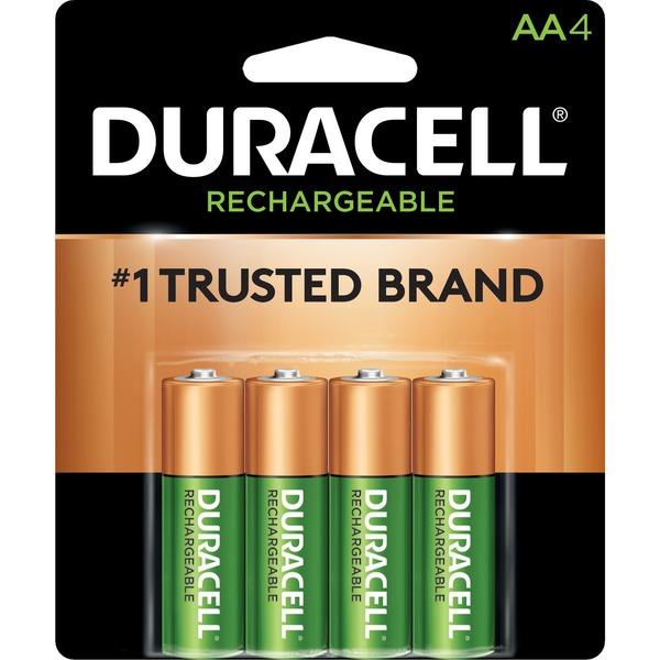 Duracell 2400mAh Rechargeable NiMH AA Battery - DX1500 - For Multipurpose - Battery Rechargeable - AA - Nickel Metal Hydride (NiMH) - 4 / Pack