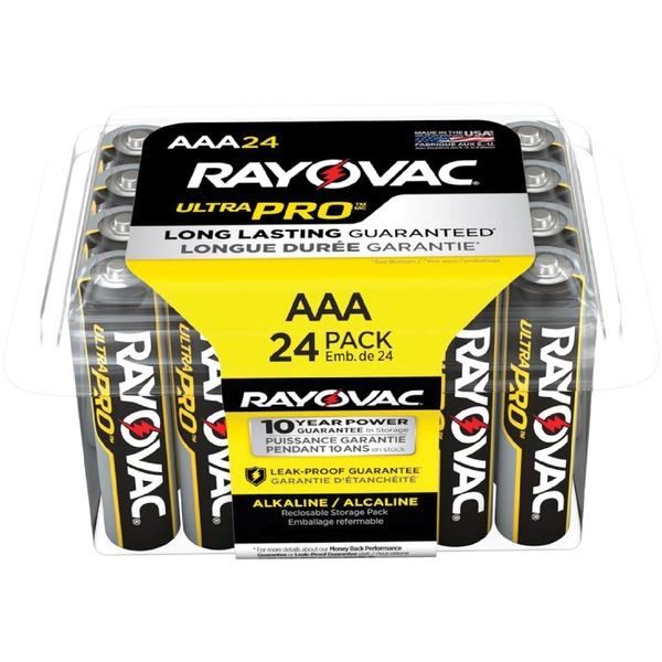 Rayovac Ultra Pro Alka AAA24 Batteries Storage Pak - For Multipurpose - AAA - 1.5 V DC - Alkaline - 24 / Pack