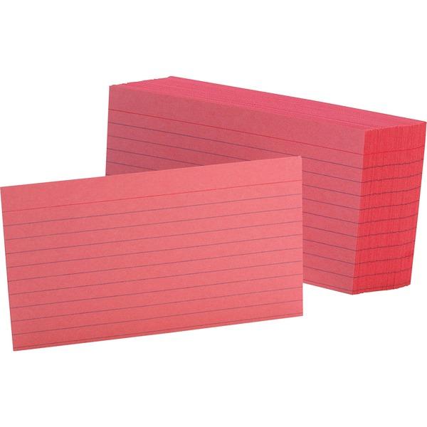 Oxford Colored Ruled Index Cards - 100 Sheets - Front Ruling Surface - 3