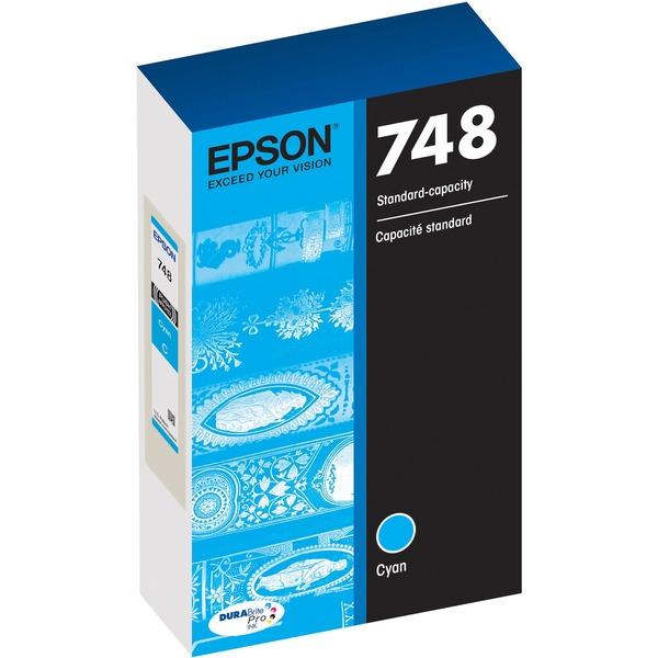 Epson DURABrite Pro 748 Ink Cartridge - Cyan - Inkjet - Standard Yield - 1500 Pages - 1 Pack