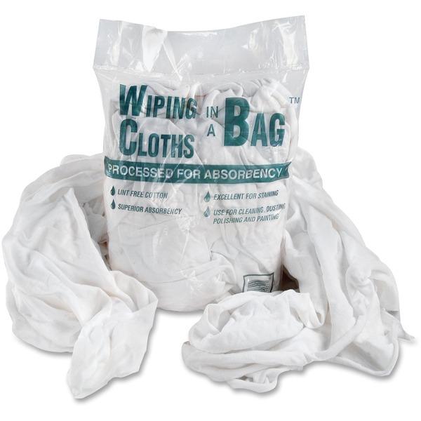 Bag A Rags Office Snax Cotton Wiping Cloths - Cloth - 16 oz (1 lb) - 12 / Carton