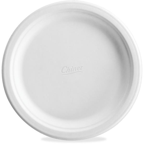  Huhtamaki Classic Chinet White Molded Plates - 125/Pack - 8.75 