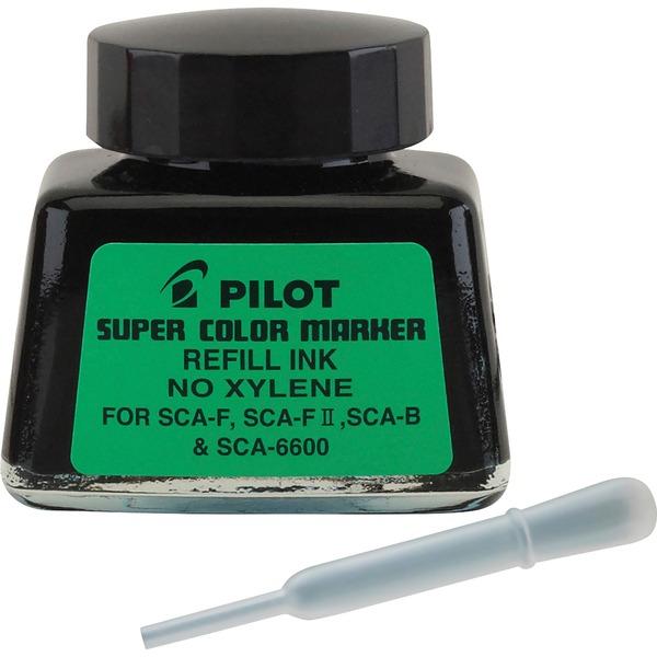Pilot Super Color Marker Refill Ink - Black 1 fl oz Ink - Quick-drying Ink, Water Proof, Low Odor, Xylene-free, Eco-friendly - 1 Each
