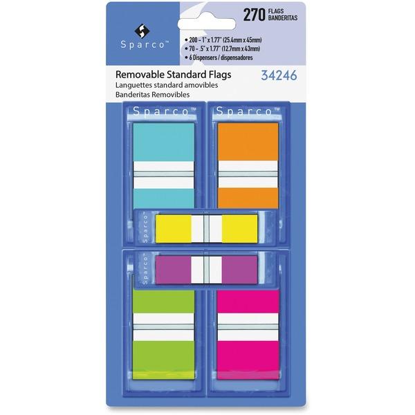 Sparco Assorted Pop-Up Flags Combo Pack - 0.50
