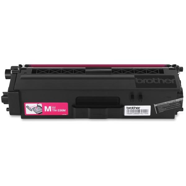 Brother Genuine TN336M High Yield Magenta Toner Cartridge - Laser - High Yield - 3500 Pages - Magenta - 1 Each